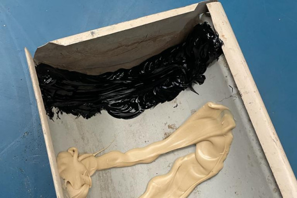 Adhesive and Silicone at stop-end